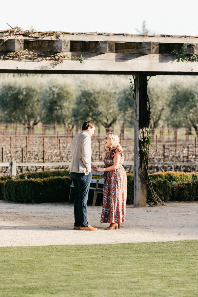 groom proposes to bride at the napa valley reserve
