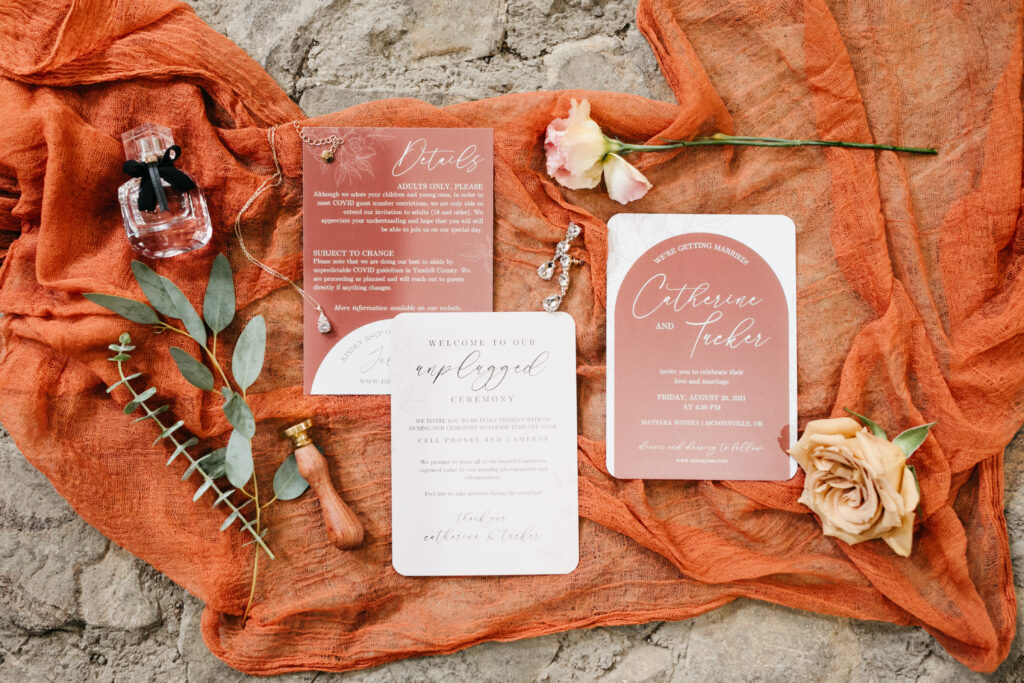 wedding invitation suite, sustainable paper